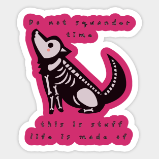 wolf dog skeleton Sticker